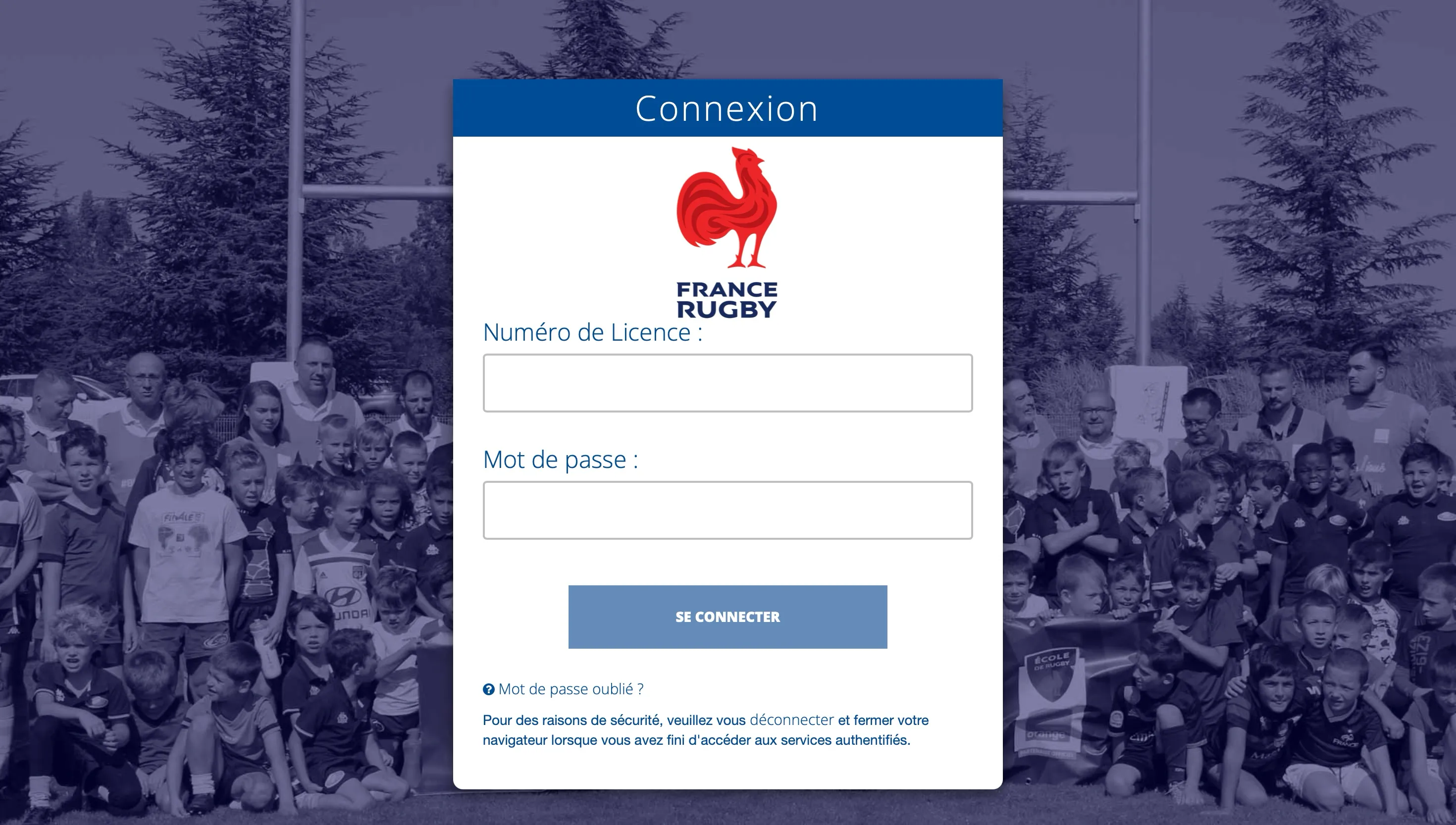 Connexion à la feuille de match dématérialisée