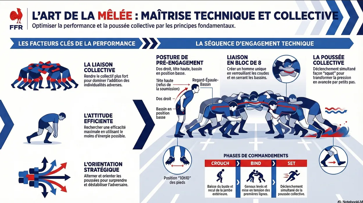Mêlée : maîtrise technique et collective