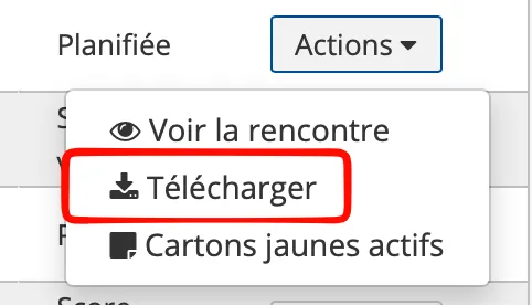 Téléchargement de la convocation